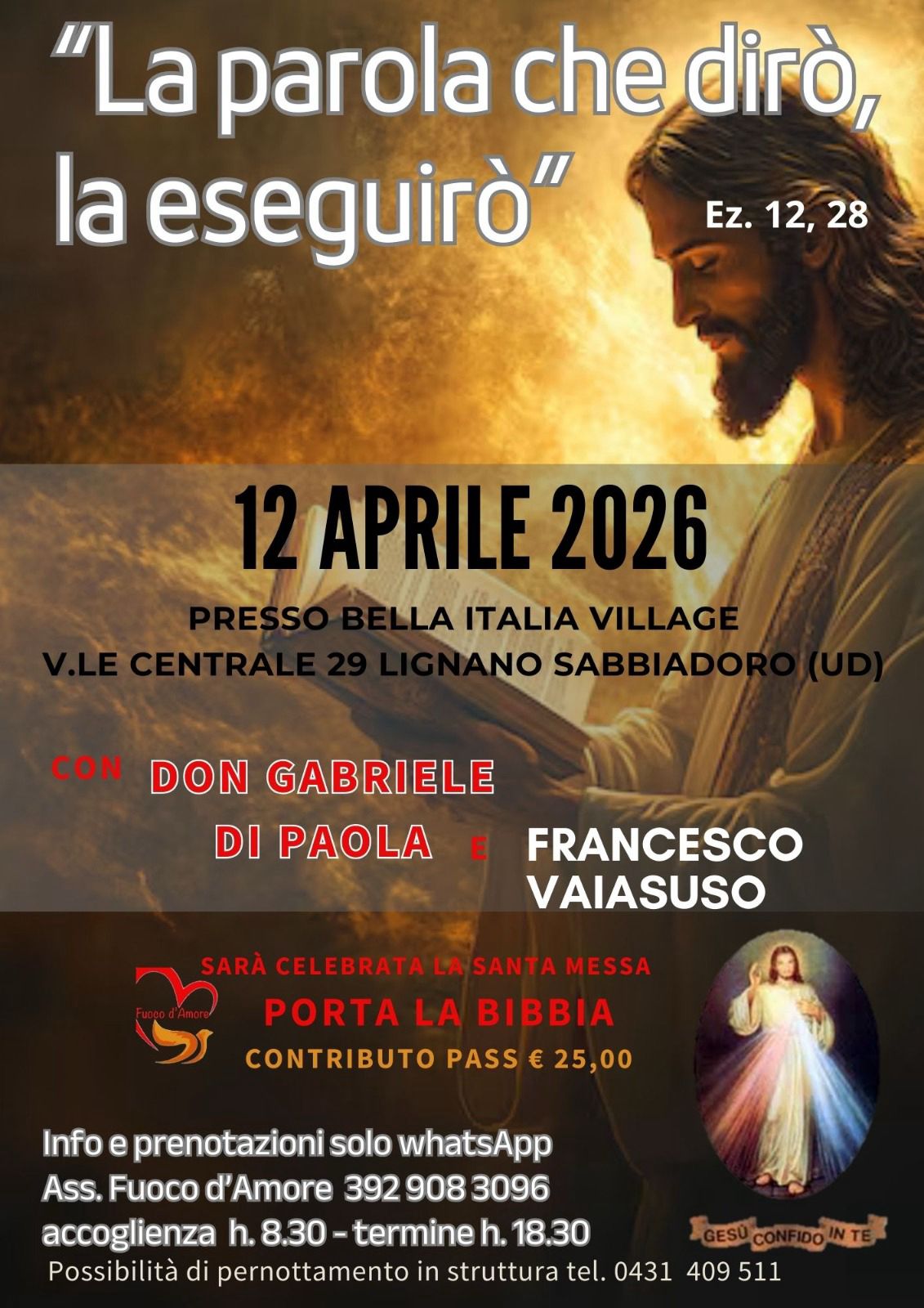 2026 - "La parola che dirò, la eseguirò"
